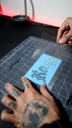 How To Make Rhinestone Transfers using Stencils (Cricut Guide) #shorts #cricut #rhinestones #diy