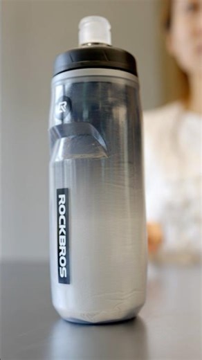 A super smooth-pouring insulated water bottleno more awkward split streams while drinking!#rockbros