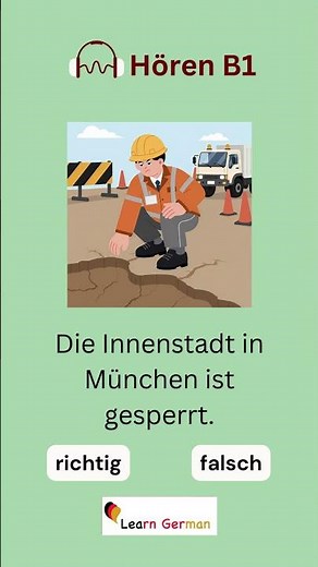 B1 Hören üben | Übung 12 | Understand Spoken German | German B1