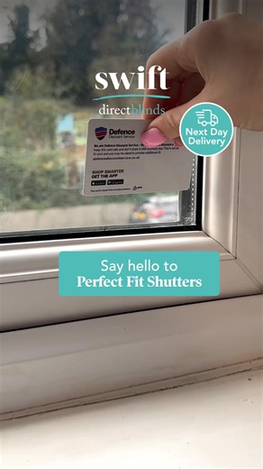 Next day delivery just dropped for Perfect Fit Shutters 📦 Order by 10.30am and transform your windows the next working day. | Swift Direct Blinds