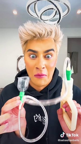sebastianbails (@sebastianbails) - Transformed Lips with Suction Cup Device