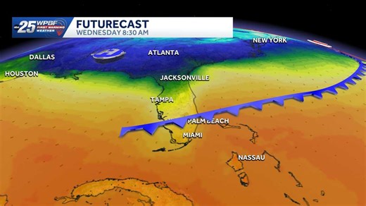 Cold front to drop temps this week across South Florida
