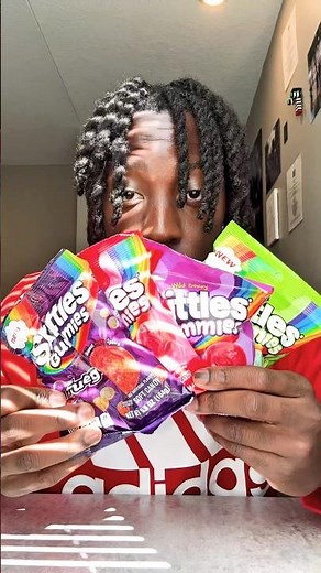 I Tried ALL the Skittles Gummies #foodreview #shorts