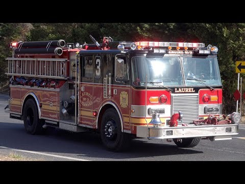 Laurel Fire Department Engine 81-3 Responding