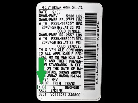 How to Find Your NISSAN Paint Code
