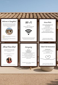 Airbnb Welcome Sign Template Bundle: Customizable Canva Signs - Etsy