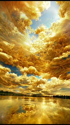 Breathtaking Nature Scenery: Golden Skies and Vibrant Landscapes