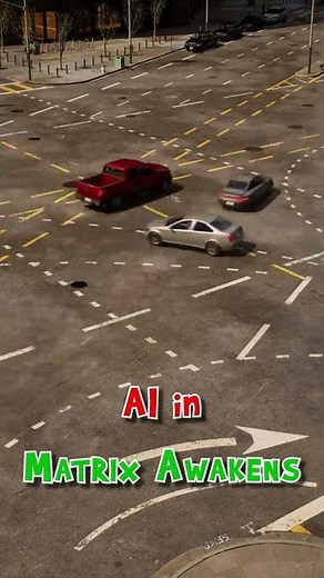 AI driving skill in Matrix Awakens 🆚 BeamNG.Drive #shorts