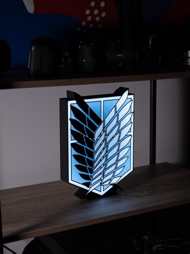 Attack on Titan Military Logo RGB LED Wall Sign & Desk Stand (survey Corps Inspired) - Etsy