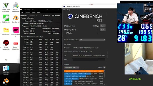 ASRock ทำชุดน้ำขาย !! ASRock Challenger 360 Digital มาพร้อมจอบอกอุณหภูมิ ! สเปคในการทดสอบ • CPU : AMD Ryzen 9 9950X3D • Ram : G.Skill TridentZ5 RGB 32GB 6000MHz DDR5 CL28 • SSD : Samsung 9100Pro 4TB • MB : ASROCK X870E TAICHI • GPU : NVIDIA GeForce RTX 5070 • PSU : ASRock 1600g Phantom Gaming • Cooling : ASRock Challenger 360 Digital มาพร้อมจอบอกอุณหภูมิ ! ราคา 2,XXX บาท ขอขอบคุณ ASRock Thailand | Extreme IT