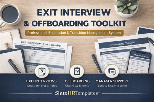 Exit Interview & Offboarding Toolkit | HR Templates | Employee Separation Forms | Termination Checklist | Manager Guide | Editable Word| PDF
