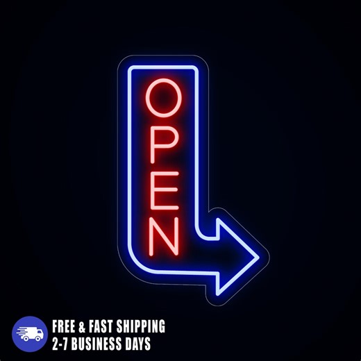 Neon Open Outdoor Sign, Bar Open Light up Led Sign, Shop Open Signs for Business, Direction Arrow Neon Lights for Restaurant & Coffee Shop - Etsy