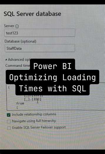 Power BI | Let’s optimize our SQL sources by adding the applied steps into the query. This helps manage loading time and minimizes the file size! 🤓