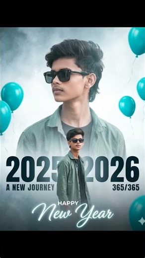 2026 Happy new year photo editing | Newyear photo editing |Gemini photo edit #shortvideo💥