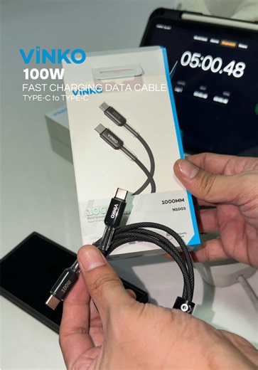 Vinko 100W Fast Charging Cable — Type-C to Type-C