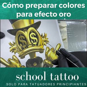 Llegó el TAN anhelado día! Recuerda que no necesitas mas que un puñado de colores e ingenio para hacer un tatuaje de efecto oro Nos vemos el mañana a las 9am Mexico, Guatemala, Costa Rica 10 am Colombia, Perú, Ecuador,Miami y NY 11am Bolivia, Venezuela 12m Chile, Argentina, Uruguay 4pm España | School Tattoo