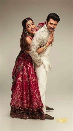 Vijay Devarakonda 💍 Rashmika Mandanna engagement pictures | #fashion #outfit #marriage #couple