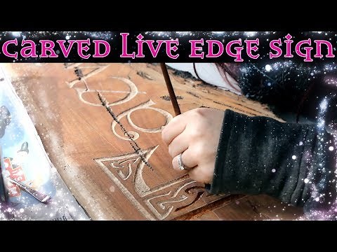 Carved Live Edge Wooden Sign - Engraved Wooden Sign DIY