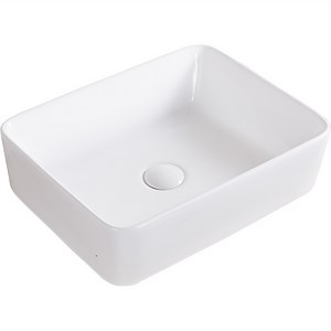 Ruvati 19 x 14 inch Bathroom Vessel Sink White Rectangular Above Vanity Counter Porcelain Ceramic - RVB1915 - Ruvati USA