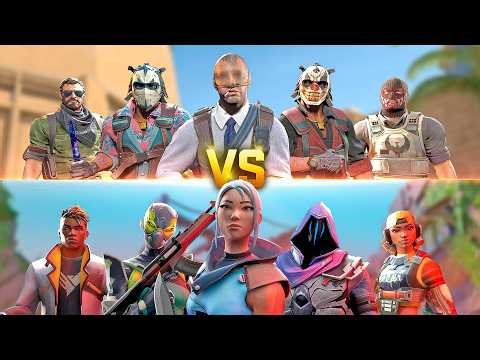 I put a CS 2 TEAM against a VALORANT TEAM to face each other (there was a LOT of fighting)