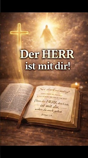 Sei stark und mutig 🙏 Gott ist immer bei dir | Josua 1,9 #Glaube #Jesus #Gott #Bibel #Bibelvers