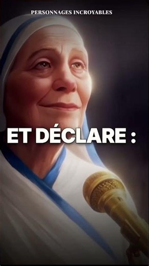 Mère Teresa : discours choc au prix Nobel de la paix