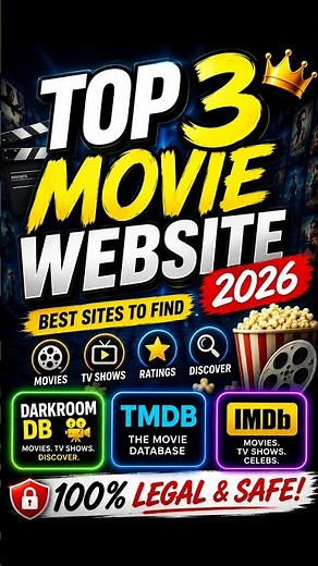 Top 3 Best Movie Websites in 2026 🎬 | Find Movies & TV Shows Easily!(100% legal)