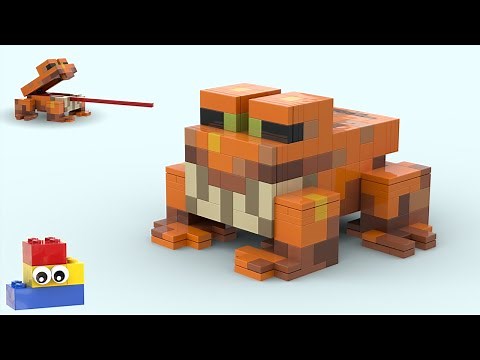 How to build Minecraft Frogs and Tadpoles out of LEGO! (Tutorial // 3 different sizes)