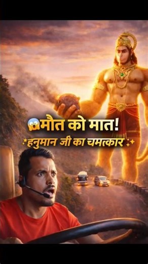 😱😱साक्षात बजरंगबली ने बचाया बस को! 🕉️ चमत्कार देखें 😱😱. #shorts #viral #HanumanJi