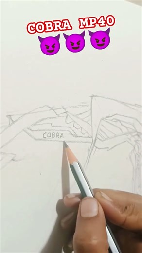 how to draw cobra mp40 #drawing #shorts #cobra