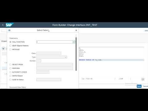 SAP Adobe Form: Interface (Second Video)