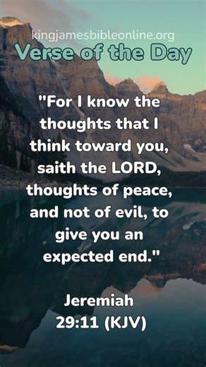 Jeremiah 29:11 (KJV) - Most Inspiring Bible Verse Revealed!