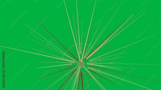 Central disk flashing and emitting rays, rings pulsing and rotating, showing data on transparent bg