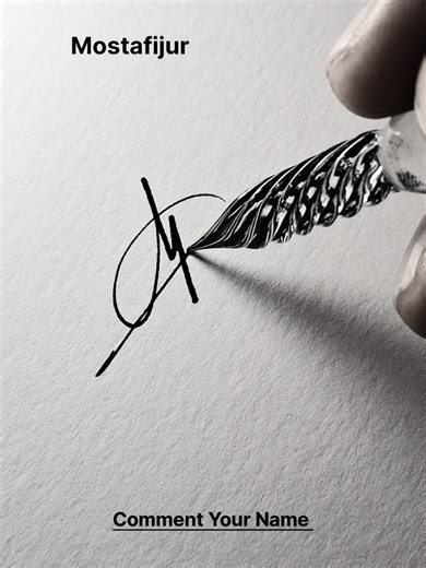 How to Sign the Letter M in Calligraphy