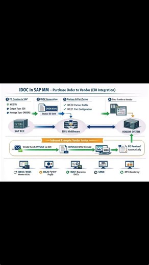 IDOC in SAP MM – Explained with a Real-Time Example In real SAP projects, SAP S4 Hana with SAP MM