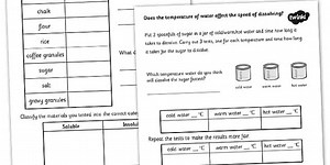 Dissolving Worksheet