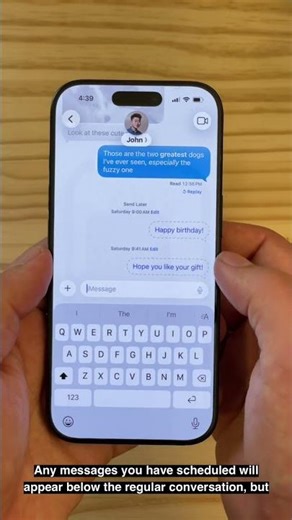 Schedule a text message to send in advance