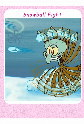 Snowball Fight.#spongebob #funny #fyp
