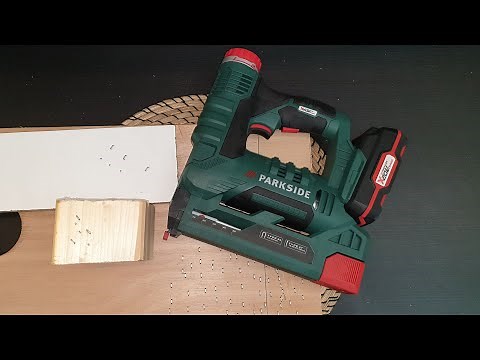 Parkside Cordless Stapler PAT 20-Li A1 Unboxing Testing
