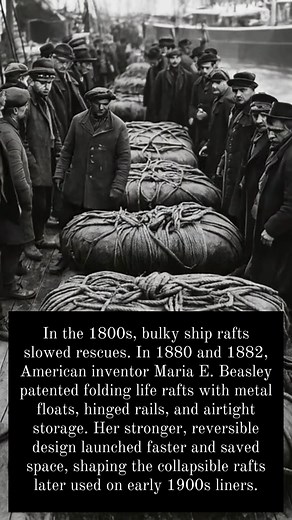 8K views · 33 reactions | Folding liferafts speed rescues #mariabeasley #liferaft #invention #MaritimeSafety #history | One min story | Facebook