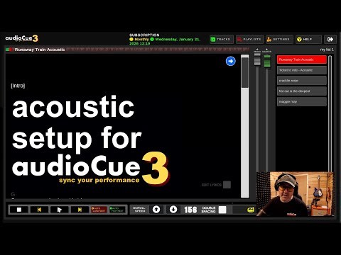 practicing acoustic guitar with audioCue