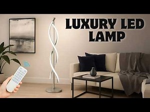Gold DNA LED Floor Lamp Review | 3-Color Dimmable Spiral Standing Lamp with Remote