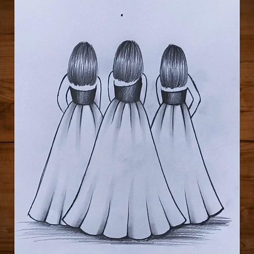 3 best friends 💞 drawing ideas #bestfriend #friendship #girldrawing #shorts #drawing