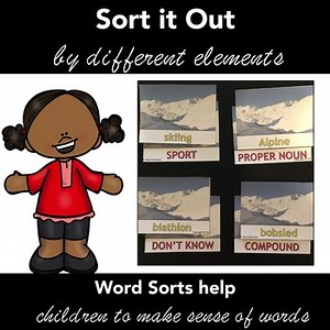 Word Sort - Winter Sports - Differentiated - Cut and Sort