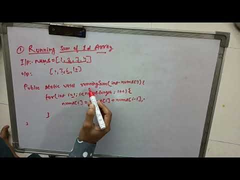 Running sum of 1d array
