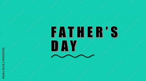 Father's Day logo with a wave design, white Father's Day text, and a black green. Represents celebrating and honoring fathers and father figures on this special holiday