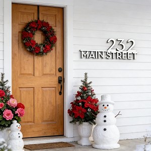 Modern White Home Address Metal Sign, Personalized Outdoor Entryway Address Plaque, Custom House Number, Outdoor Yard Sign,housewarming Gift - Etsy