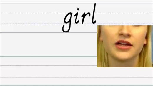 girl怎么读如何写，四线三格书写