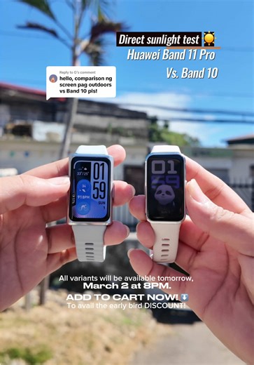 Huawei Band 11 Pro vs Band 10: Sunlight Comparison