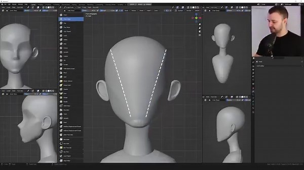 Check out this course created by the talented 3D Character Artist, Danny Mac, which will guide you through the process of sculpting stylized 3D character heads in Blender, making it easier and more organized. Get the course: https://80.lv/articles/check-out-this-course-learn-how-to-sculpt-a-stylized-head-in-blender/ | 80 Level
